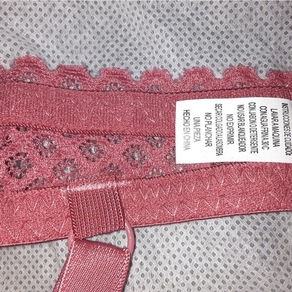 Youmita 36B Baroque Rose Symmetrical Mesh Lightly Lined Push Up Bra & Panty NWT - Picture 4 of 10